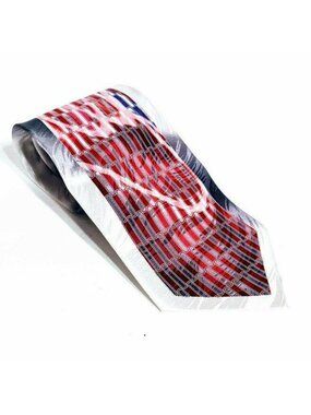 Il Canto Italian Designer Red Gray Geometric Tie